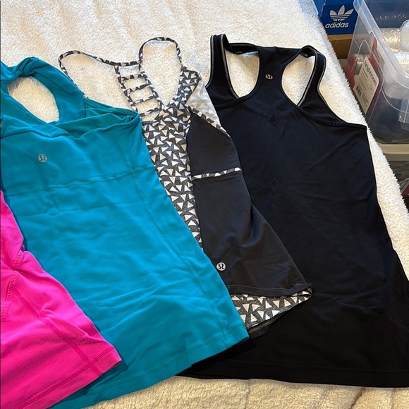 Lululemon Athletica Blue Sleeveless Tank Top Assortment (4 size small, 2, 4) - Picture 3 of 6